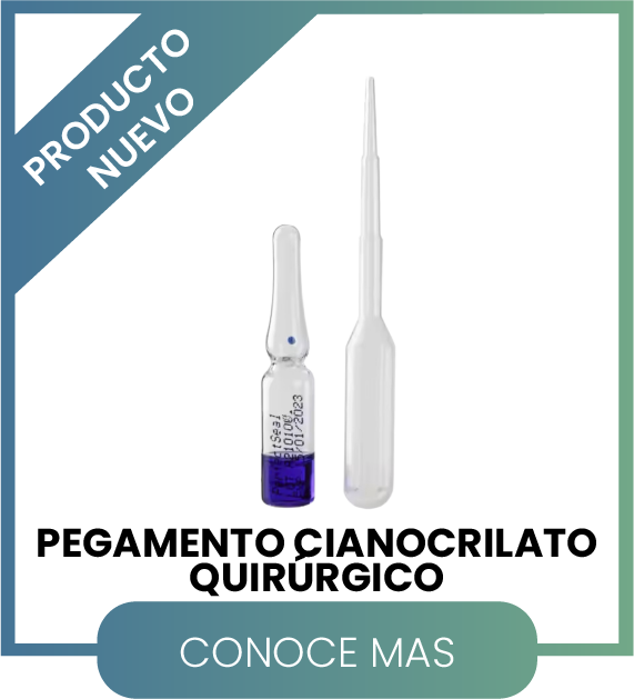 Pegamento quirúrgico cianoacrilato estéril para cierre rápido de heridas superficiales con aplicador de precisión