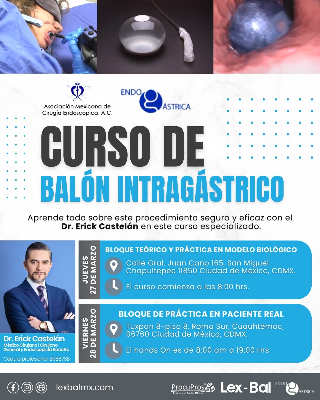 Curso para instalar el balón intragástrico lex-bal